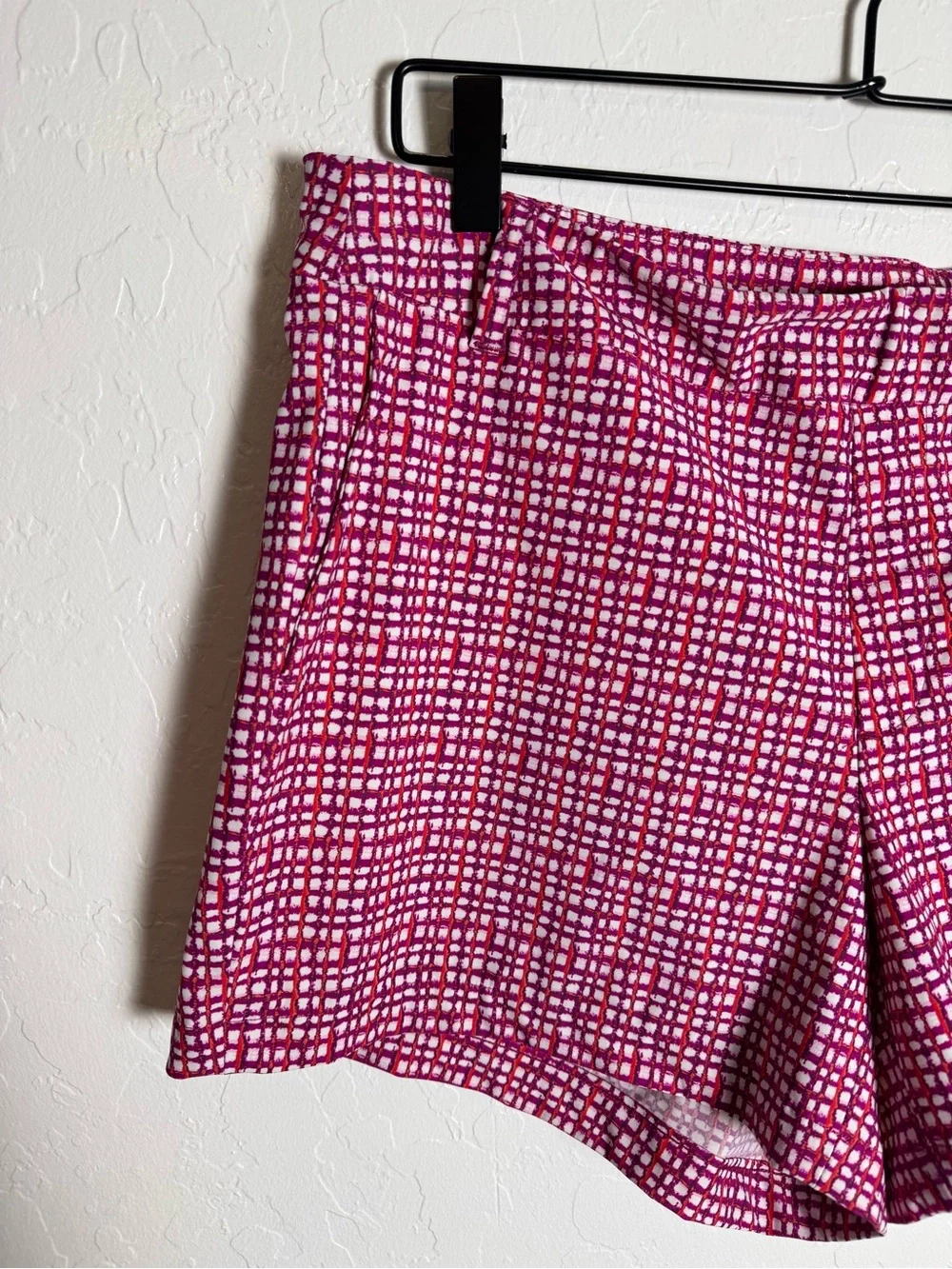 SPANX Hibiscus Gingham Sunshine Pull On Shorts 4” XL